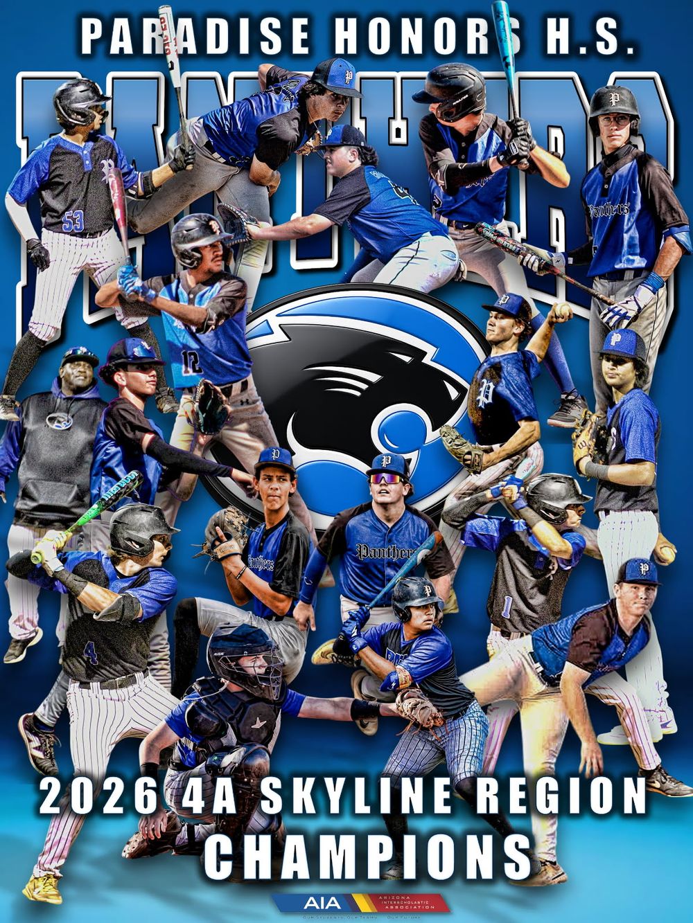 Paradise Honors High School Panthers — 2026 4A Skyline Region Champions poster
